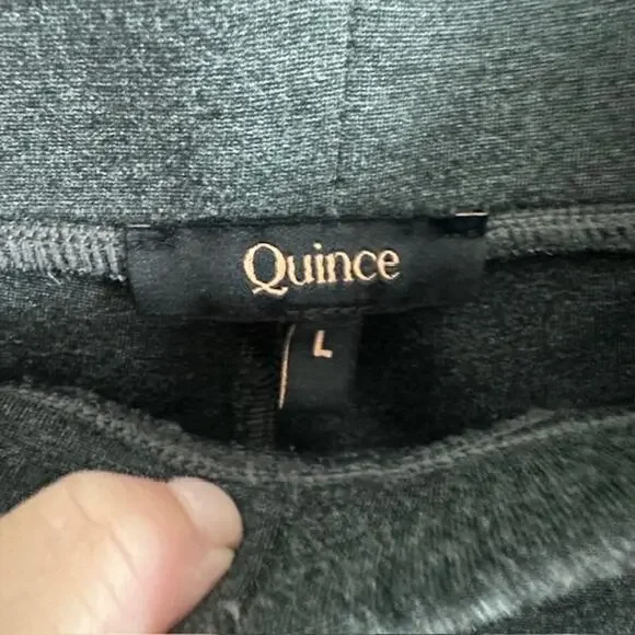 Quince Ultra-Stretch Ponte Straight Leg Pants Charcoal Large Tall 30" Inseam - Picture 9 of 11